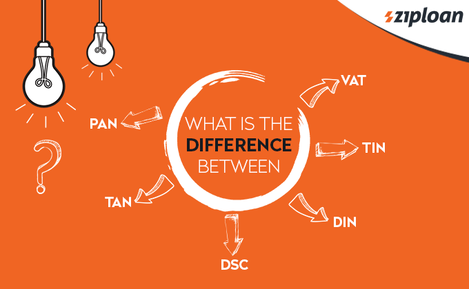 Difference between PAN, VAT, TIN, TAN, DSC and DIN