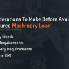 Unsecured machinery loan
